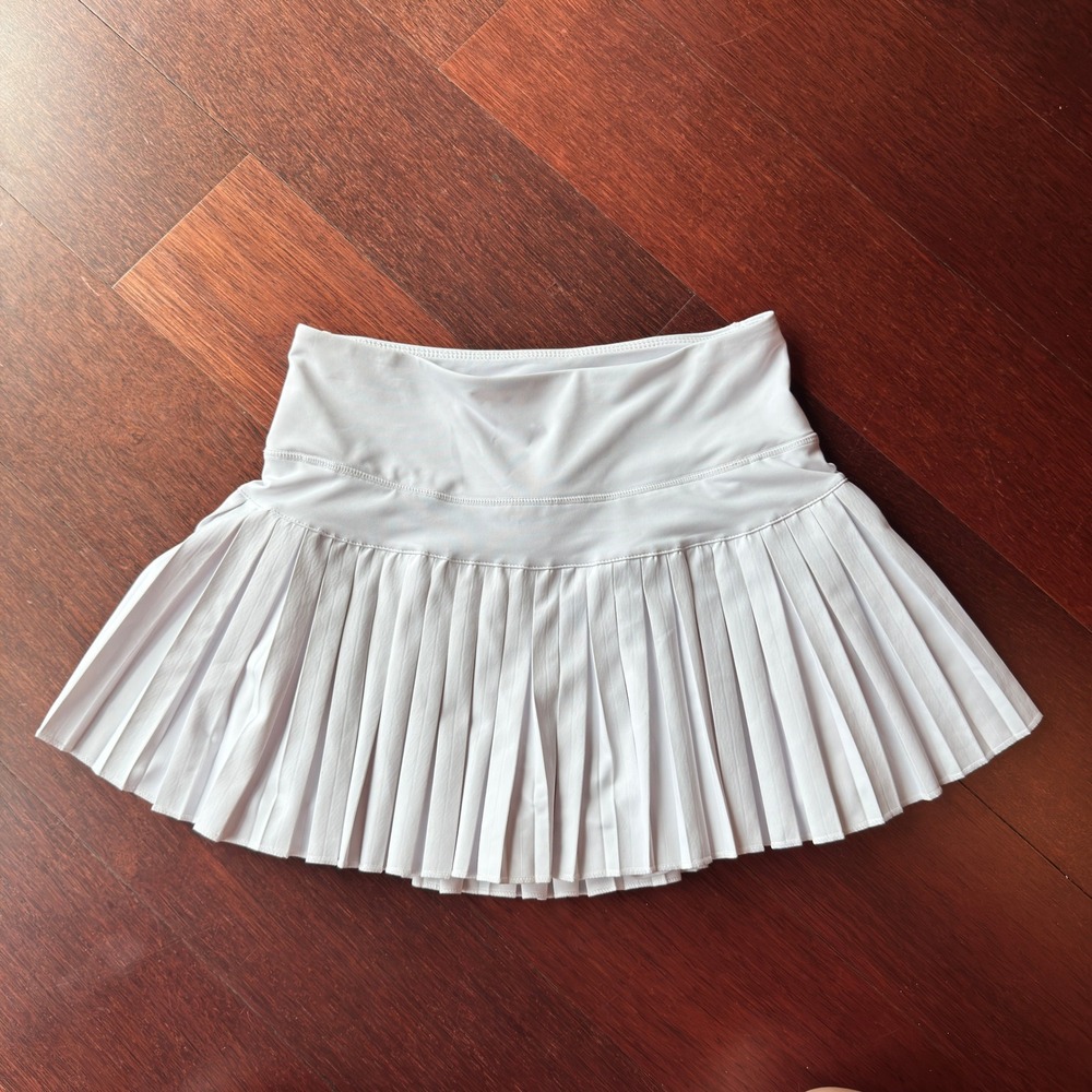 Gold Hinge Small Off White Pleated Athletic Tennis Skirt Skort Goldhinge